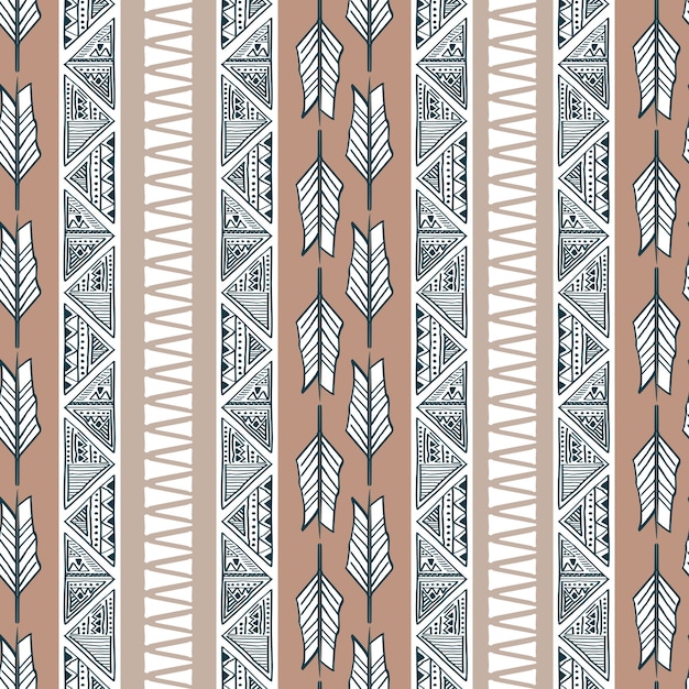 Vector trendy tribal seamless pattern