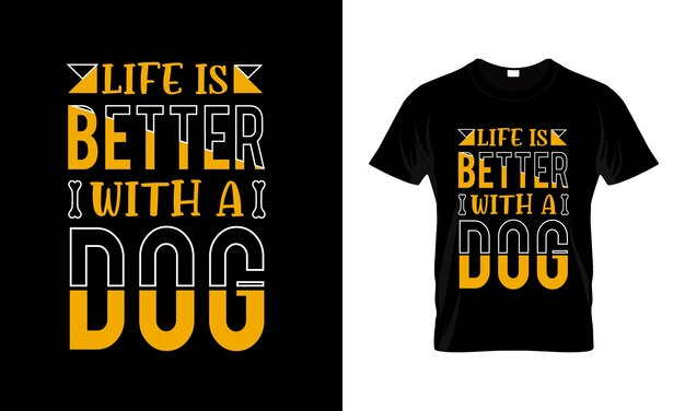 Trendy typography dog T-shirt design vector, dog quotes Tshirt design,