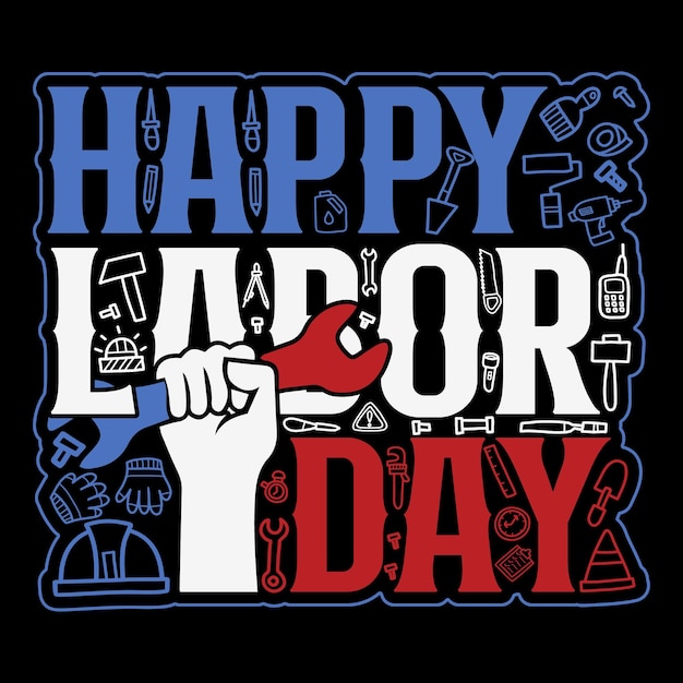 Trendy usa labor day t-shirt design