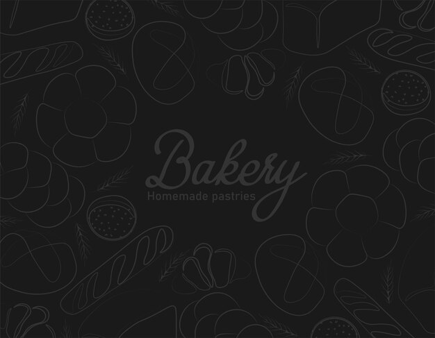 Trendy vector design for bakery or cafe