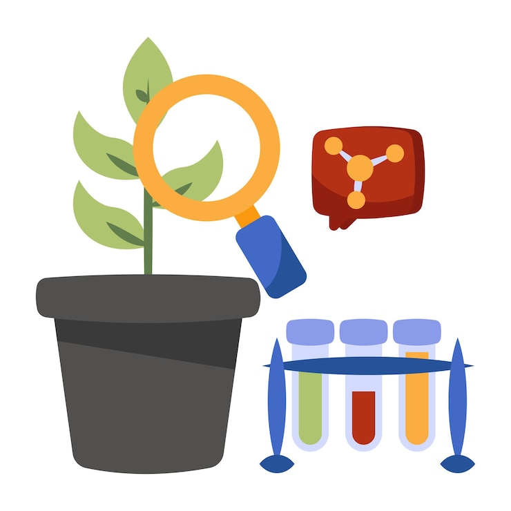 Vector trendy vector design of botanical research