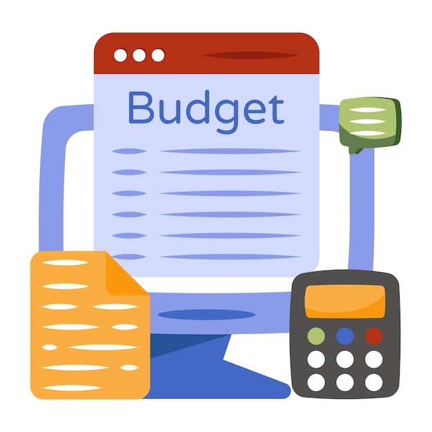 Vector trendy vector design of budget accounting