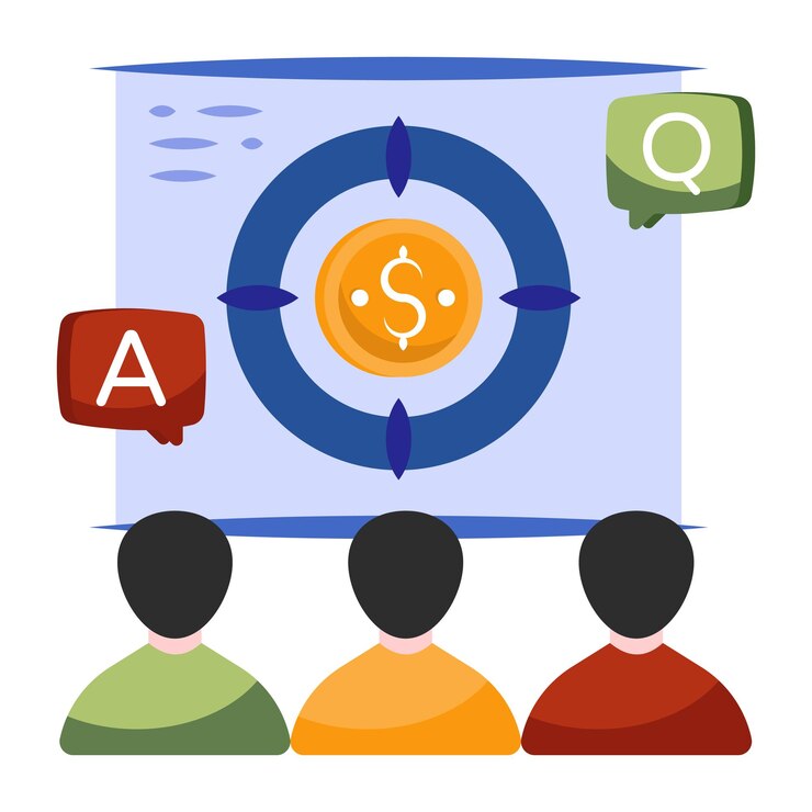 Vector trendy vector design of financial target