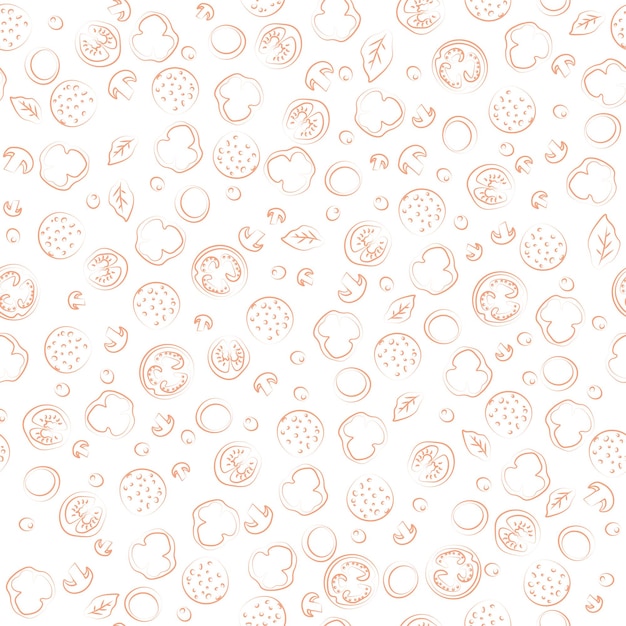 Trendy vector Fast Food pattern for cafe