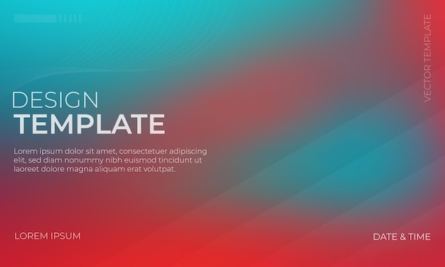 Trendy Vector Gradient Grainy Texture in rood en turquoise