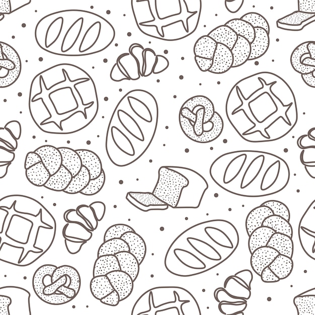 Vector trendy vector pattern for bakery or cafe