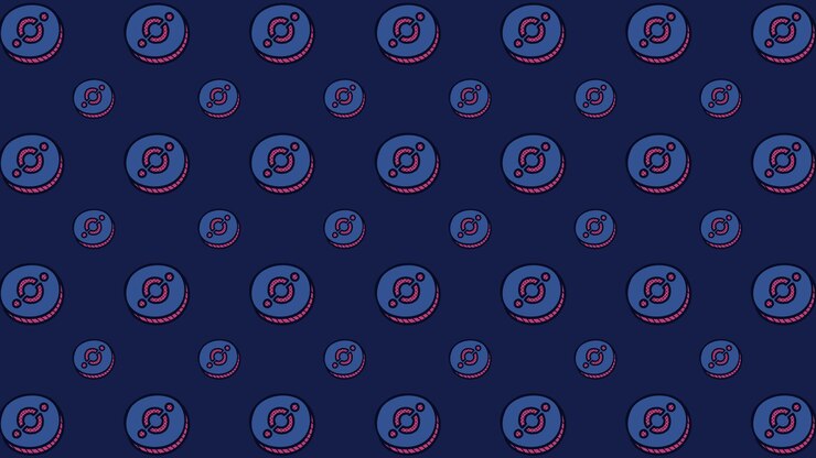 Vector trendy vector seamless pattern cryptocurrency cartoon