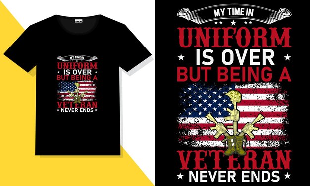 Trendy veteraan t-shirt ontwerp vector