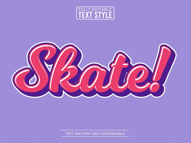 trendy vloeiend cool skate teksteffect