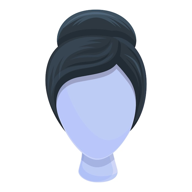 Icona parrucca alla moda cartoon di icona vettoriale parrucca alla moda per il web design isolato su sfondo bianco