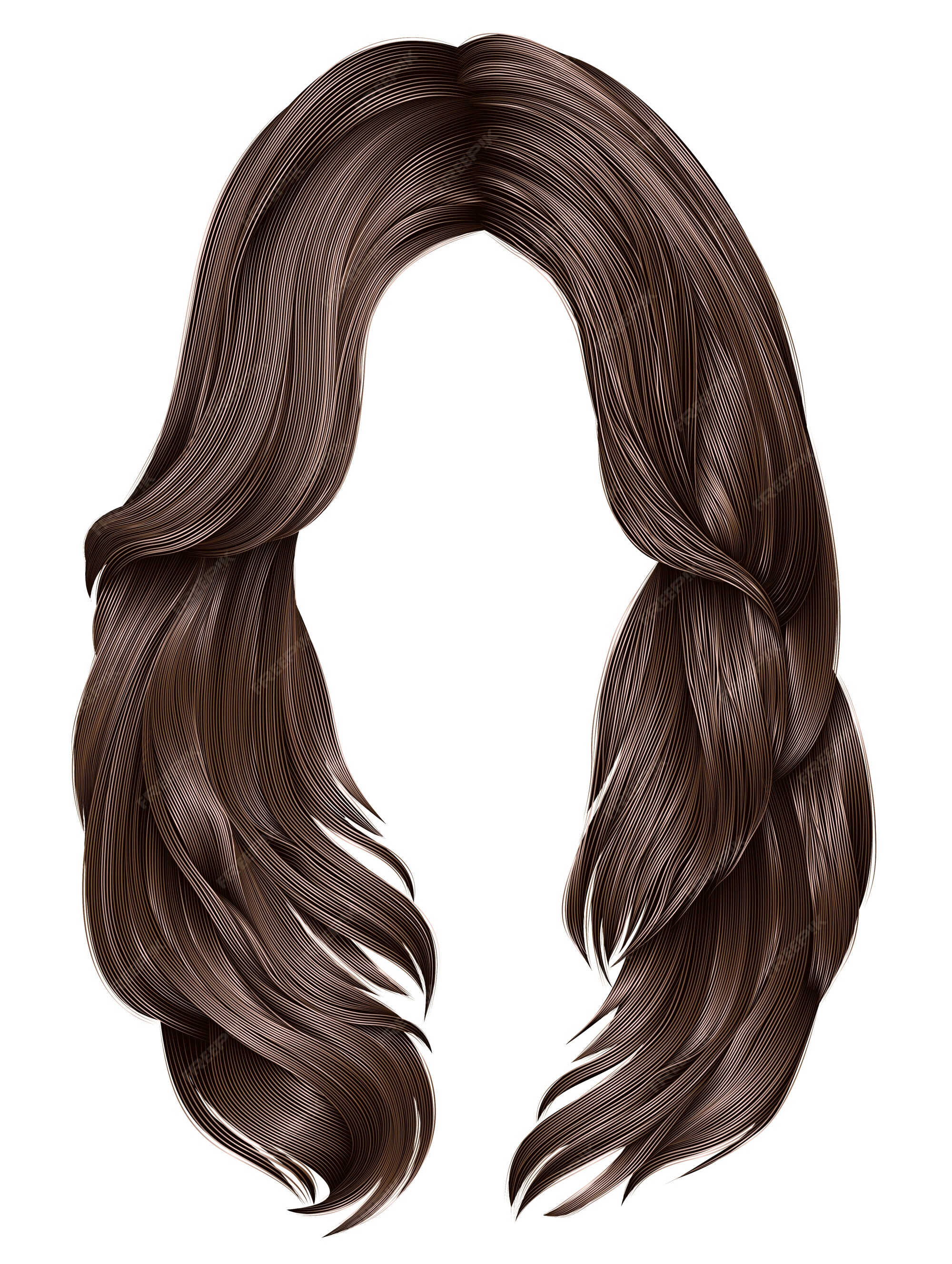 Premium Vector  Trendy hairs brunette black colors .asymmetrical kare with  oblique bangs . beauty fashion