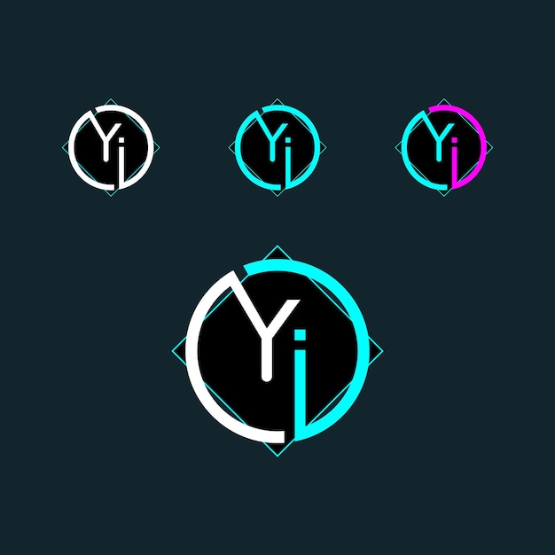 trendy YI letter logo design