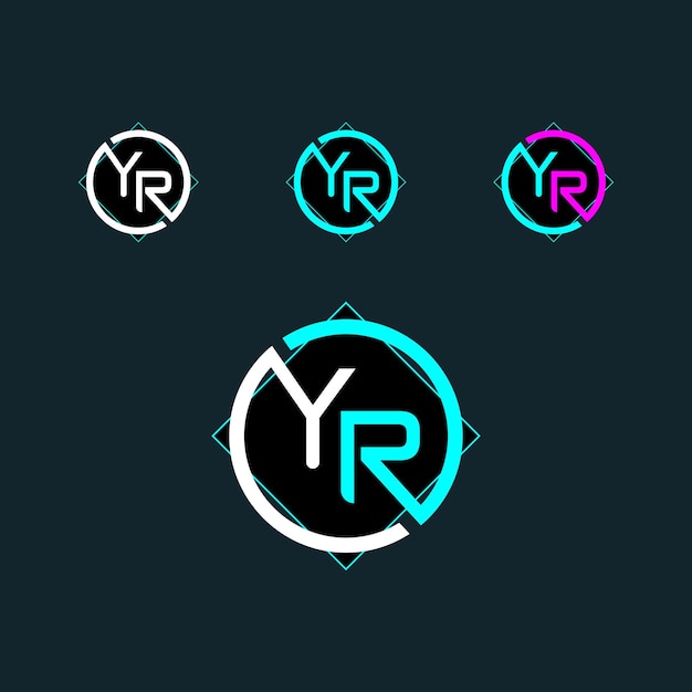 Vector trendy yr-letterlogo-ontwerp