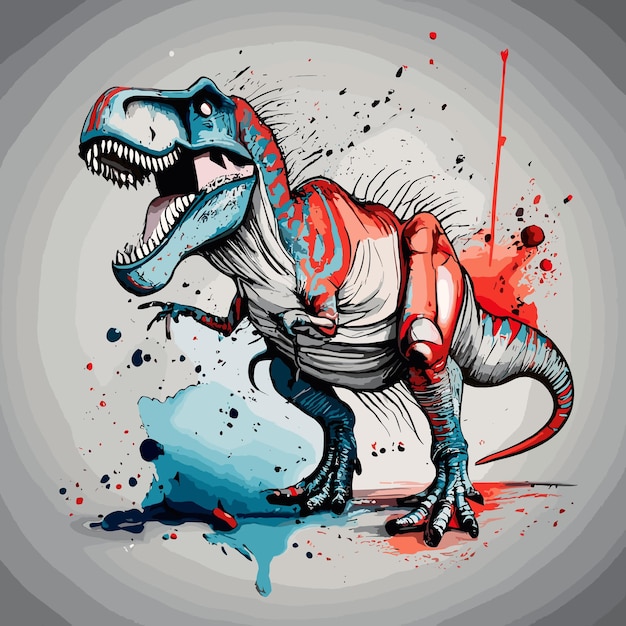 trex dinosaur vector design