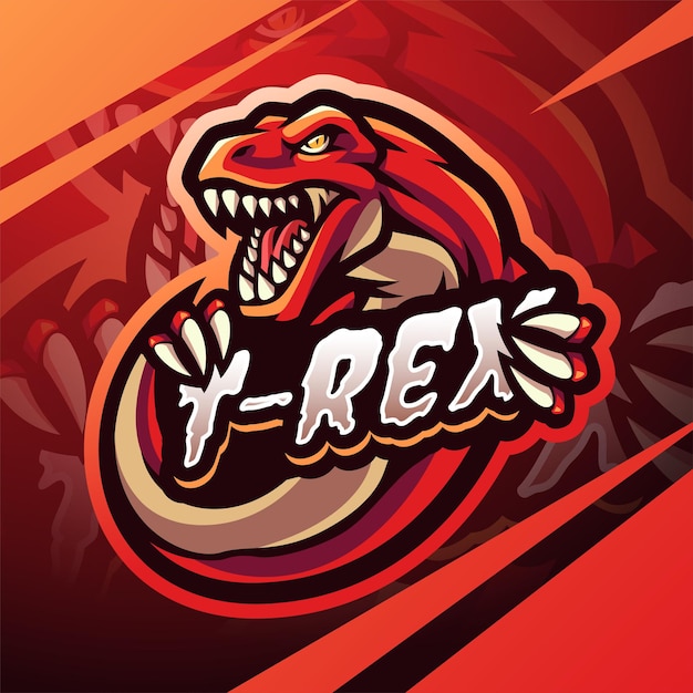 Trex esport 마스코트 로고 디자인