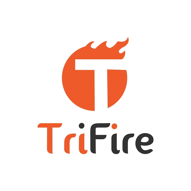 Tri fire logo design vector logo file