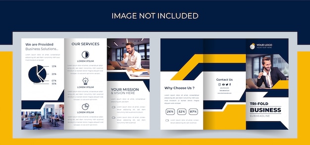 Tri fold brochure, business trifold brochure design, corporate trifold brochure premium