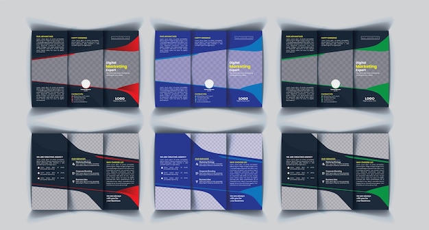 Vector tri fold brochure design