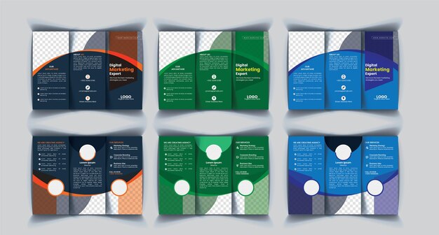 Vector tri fold brochure design