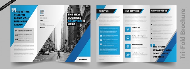 Vector tri fold brochure template