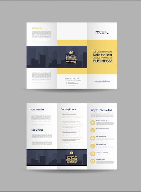 Vector tri-fold brochure