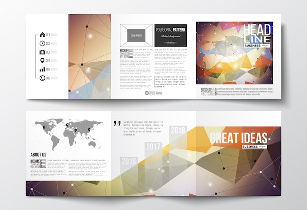 Vector tri-fold brochures