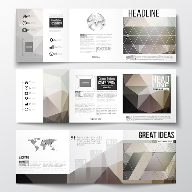 Vector tri-fold brochures