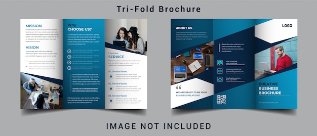 Tri-fold business brochure template design