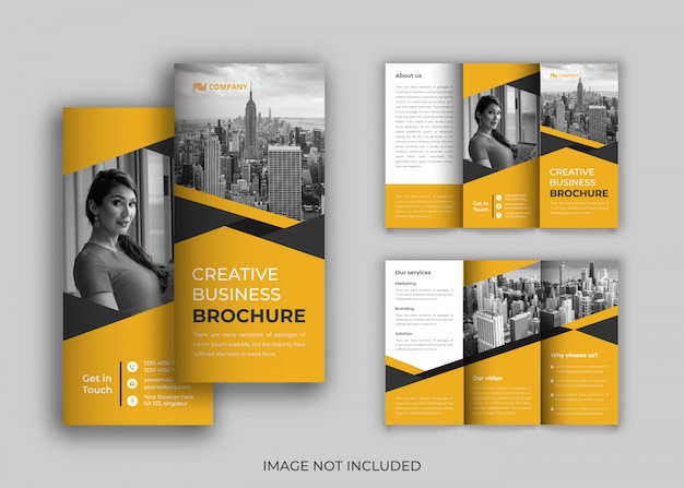 Vector tri-fold business brochure