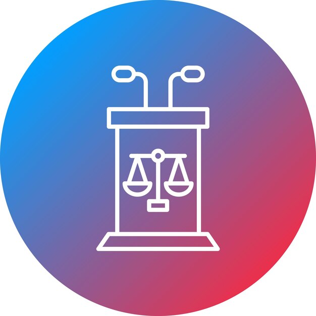 Trial icon vector image can be used for law legislation