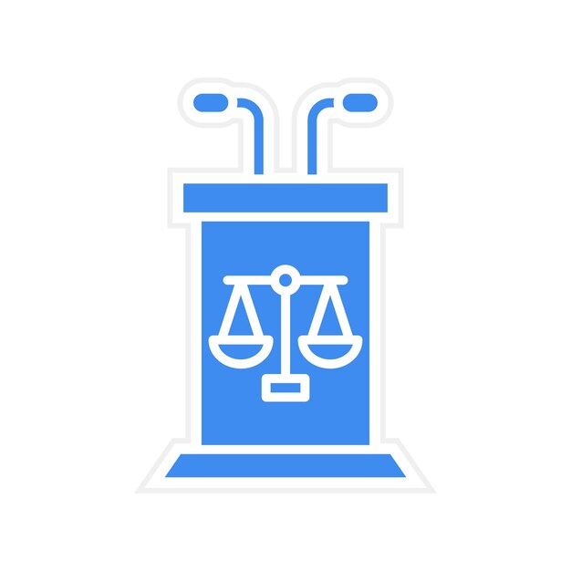 Trial icon vector image can be used for law legislation