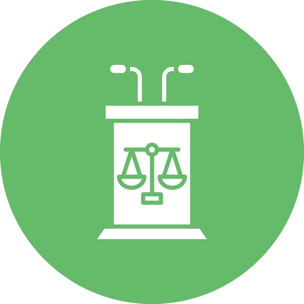 Trial icon vector image can be used for law legislation