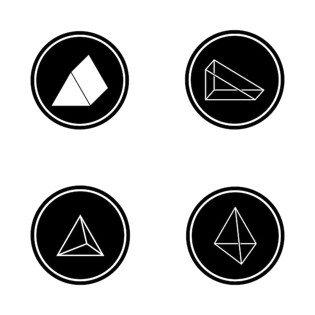 triangle 3d icon vector template illustration logo design