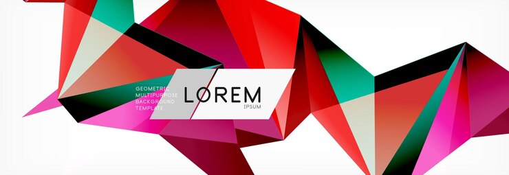 Vector triangle 3d polygonal art style future geometric design vector geometry futuristic illustration
