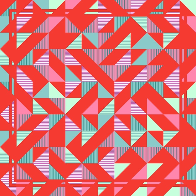 Triangle abstract geometric colorful unique pattern