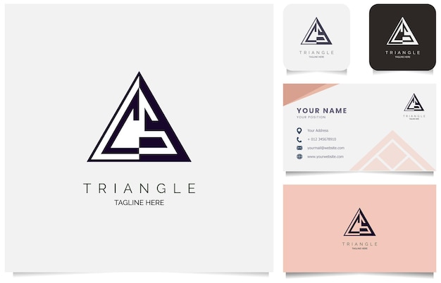 ブランドや会社やその他の三角形の抽象的なロゴデザインテンプレート