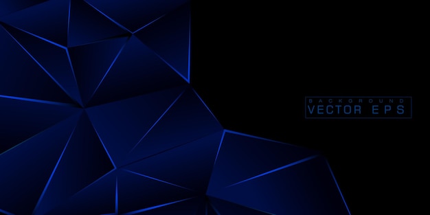 Triangle blue gradient color background isolated black