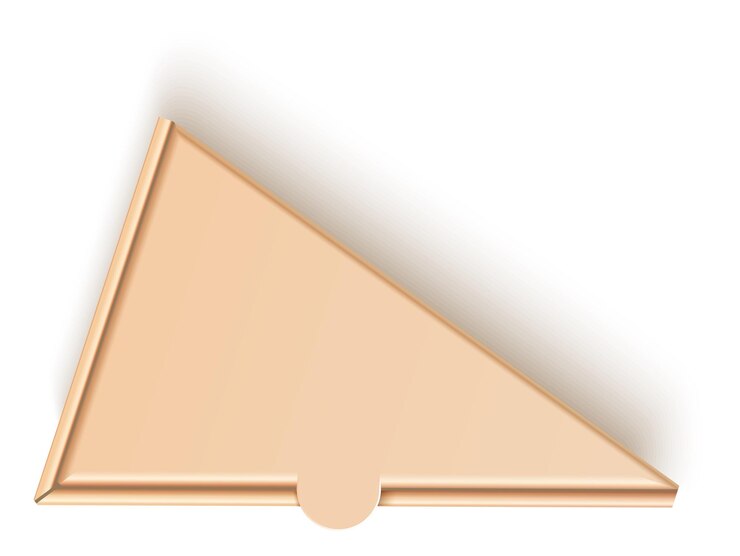 वेक्टर triangle cardboard package. slice pizza box. piece of cake pack isolated on white background