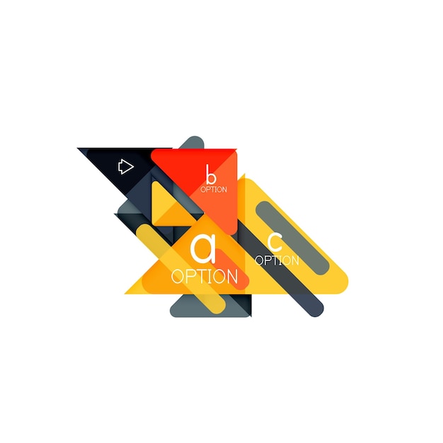 Triangle data visualisatie ontwerp optie infographic lay-out