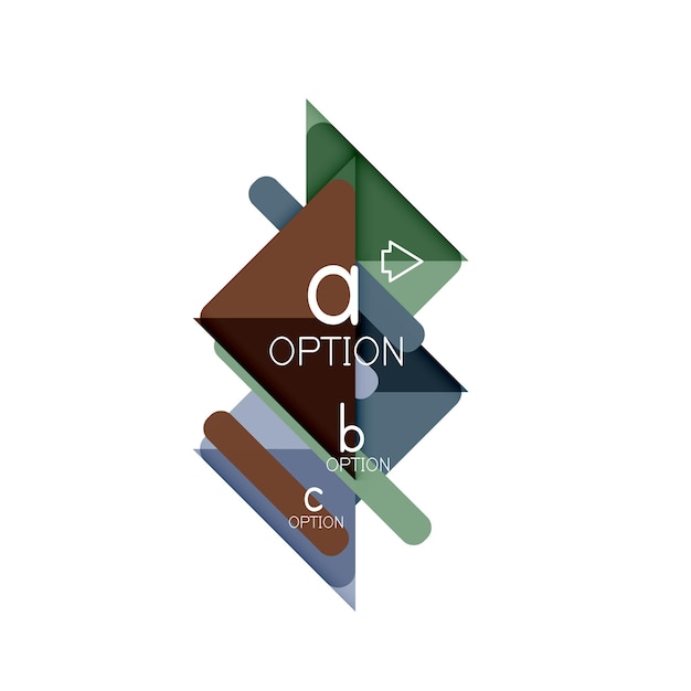 Triangle data visualisatie ontwerpoptie infografische lay-out