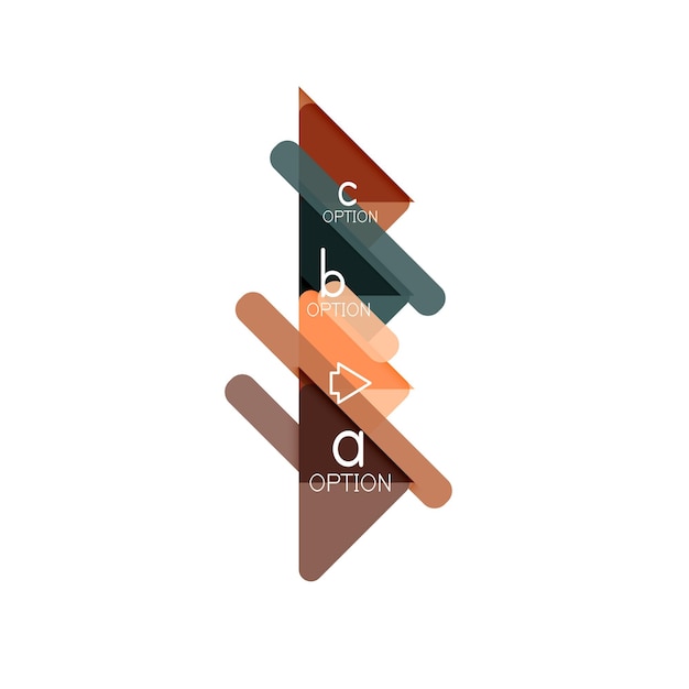 Triangle data visualisatie ontwerpoptie infografische lay-out