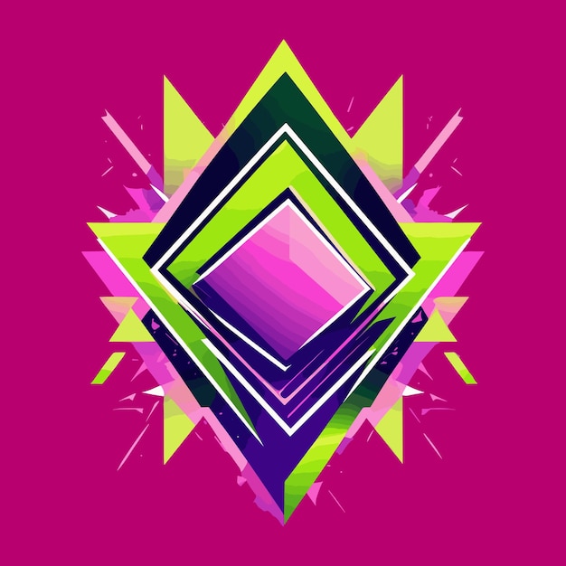 Vector triangle edgy geometrical shape vector editable