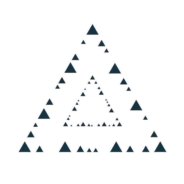 Cornici o bordi geometrici triangolari formati da un cerchio