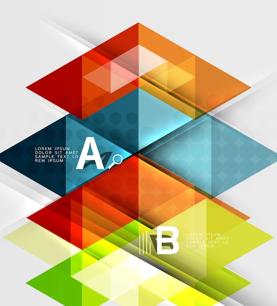 Triangle geometric infographic banner Vector template background for workflow layout diagram number options or web design