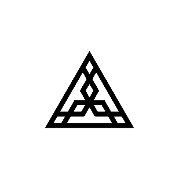 Vector triangle geometric logo