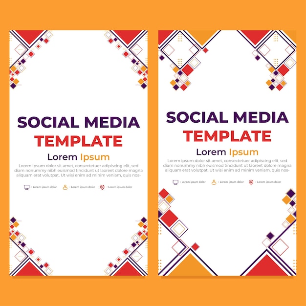 triangle geometric shape social media story template