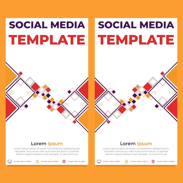 triangle geometric shape social media story template