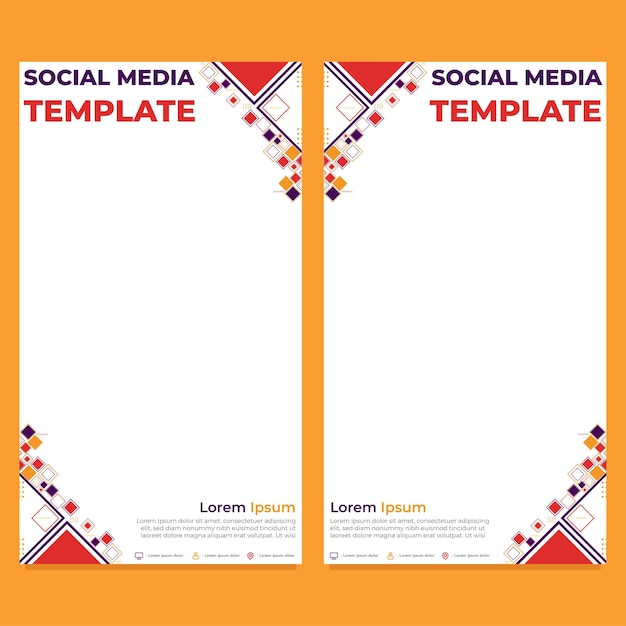 Triangle geometric shape social media story template