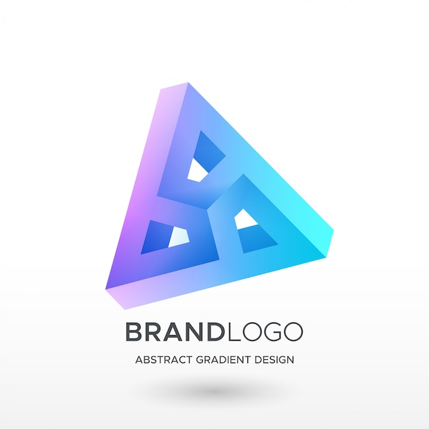 Vector triangle gradient logo