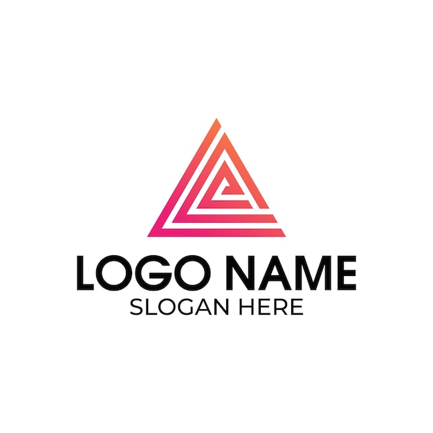 Triangle icon logo design